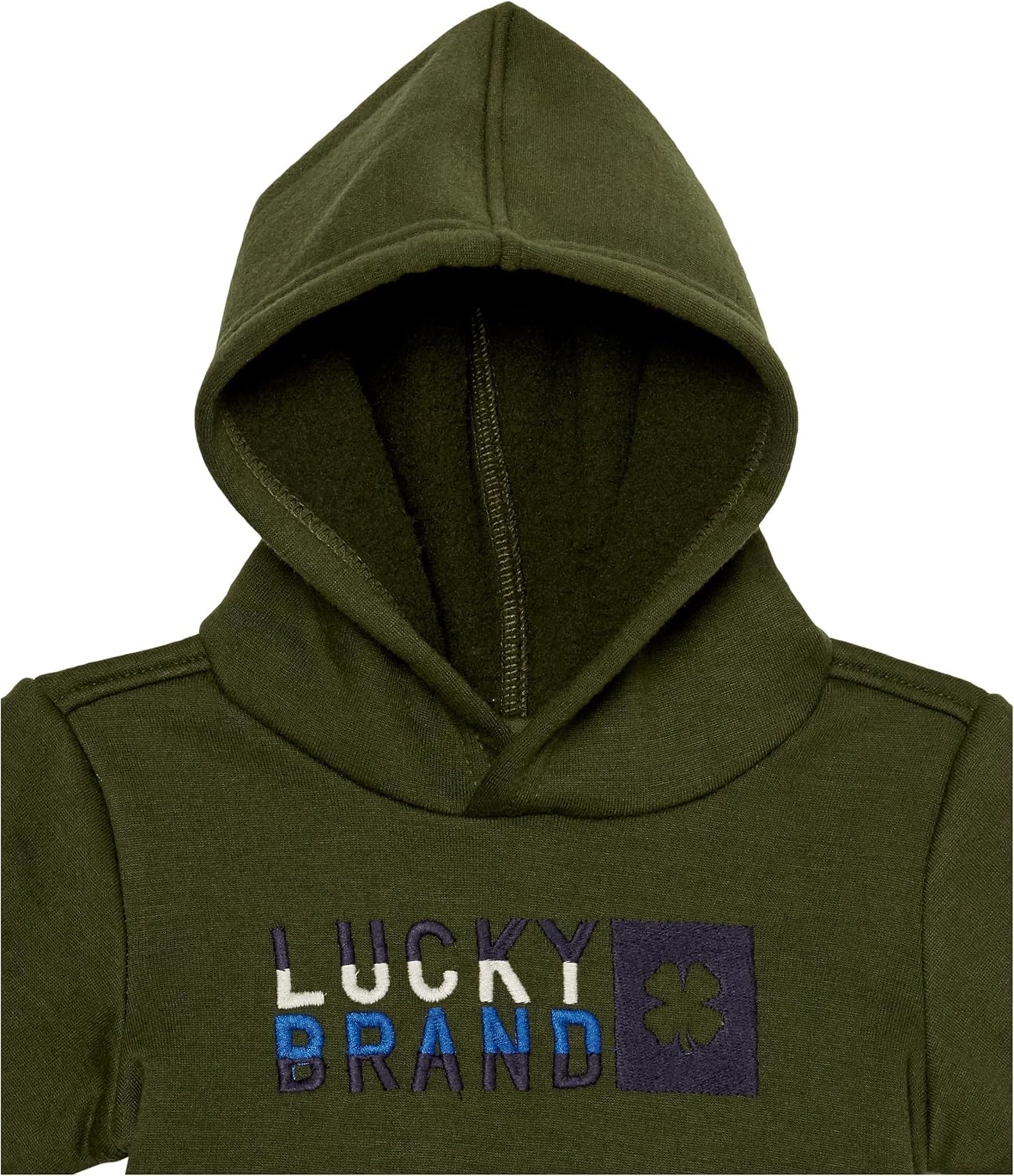 image:imageLucky Brand Baby Boys 2 Piece Fleece Hooded Jog SetOlive Black