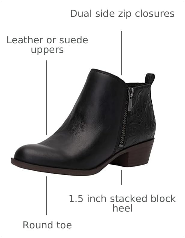 image:imageLucky Brand Basel BootieBlack Embossed