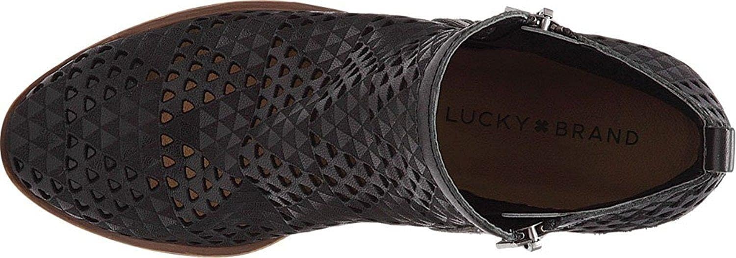 image:imageLucky Brand Basel BootieBlack Perforated Nubuck