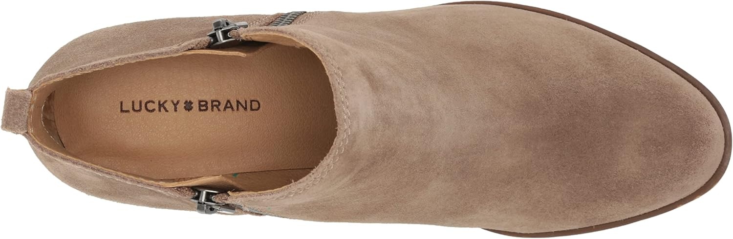 image:imageLucky Brand Basel BootieDark MushroomNatural Oiled Suede
