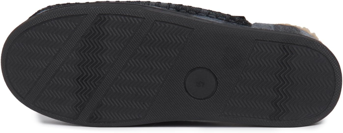 image:imageLucky Brand Boys Buffalo Plaid Memory Foam Clog Slippers Non Slip Rubber Sole House Shoes Kids Cozy Fluffy Bedroom ClogsGrey