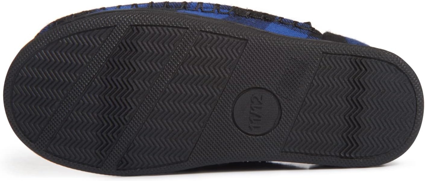image:imageLucky Brand Boys Buffalo Plaid Memory Foam Clog Slippers Non Slip Rubber Sole House Shoes Kids Cozy Fluffy Bedroom ClogsRoyal