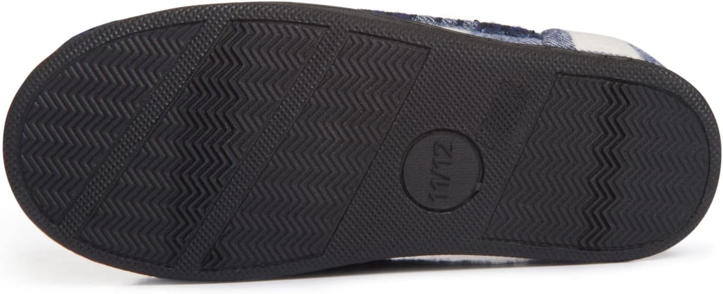 image:imageLucky Brand Boys Buffalo Plaid Memory Foam Clog Slippers Non Slip Rubber Sole House Shoes Kids Cozy Fluffy Bedroom ClogsWhite Navy