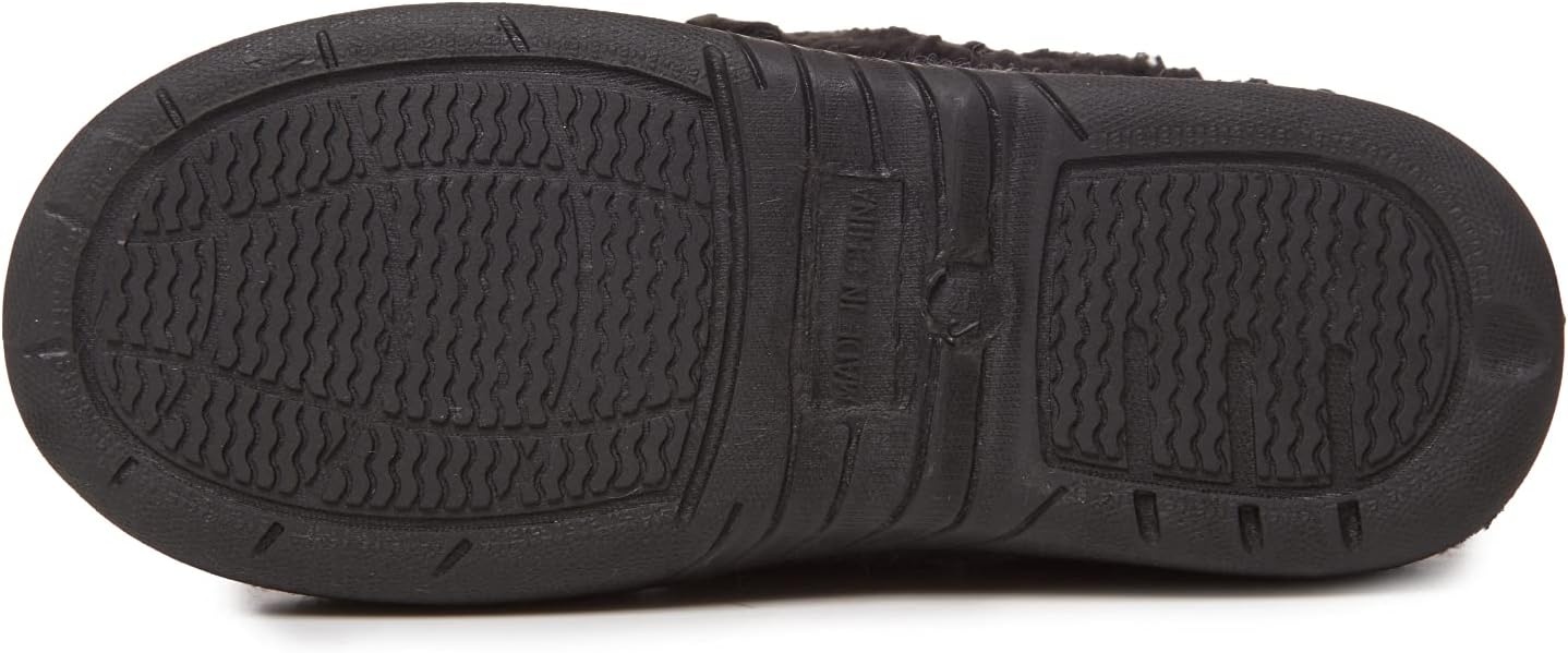 image:imageLucky Brand Boys Faux Wool Aline House Shoes for Kids Memory Foam SlippersBlackBlack