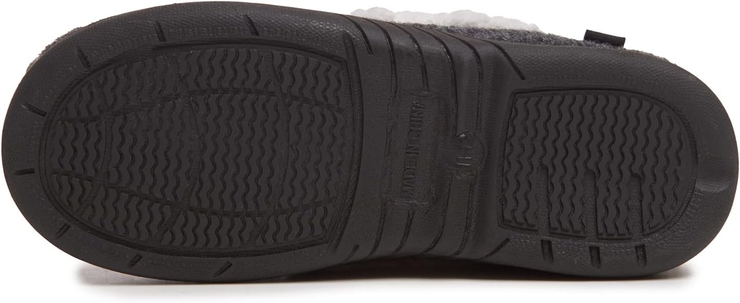 image:imageLucky Brand Boys Faux Wool Aline House Shoes for Kids Memory Foam SlippersBlackWhite
