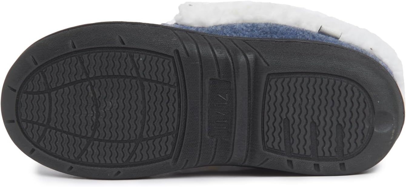 image:imageLucky Brand Boys Faux Wool Aline House Shoes for Kids Memory Foam SlippersBlueWhite