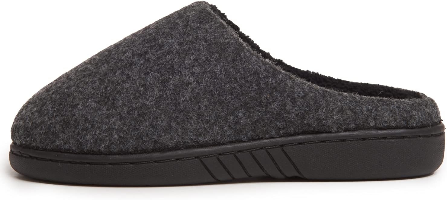image:imageLucky Brand Boys Faux Wool Clog Slippers with Memory FoamBlack