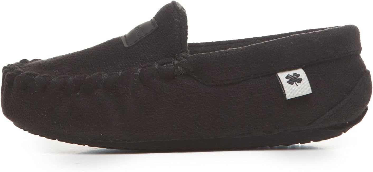 image:imageLucky Brand Boys MicroSuede Moccasin Loafer SlippersBlack