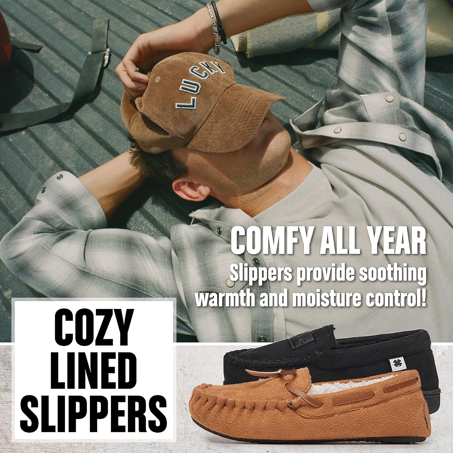 image:imageLucky Brand Boys Moccasin Loafer SlippersTan
