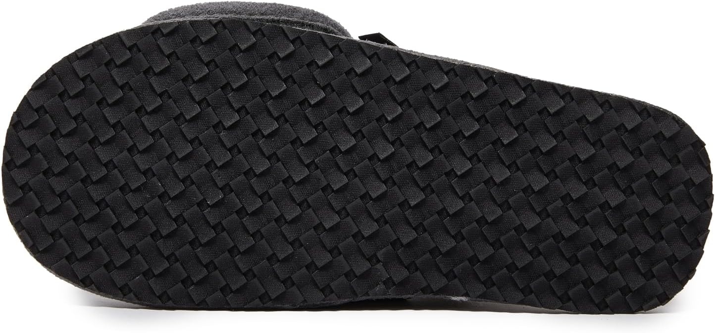 image:imageLucky Brand Boys Slippers Fuzzy Non Slip Memory Foam House Slippers for Kids Plush Soft Rubber Sole Bedroom ShoesGrey