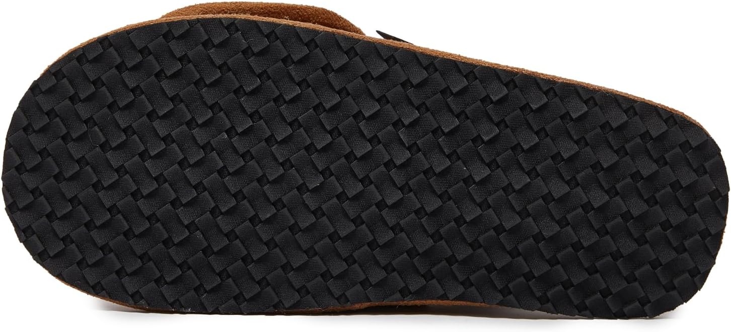 image:imageLucky Brand Boys Slippers Fuzzy Non Slip Memory Foam House Slippers for Kids Plush Soft Rubber Sole Bedroom ShoesTan