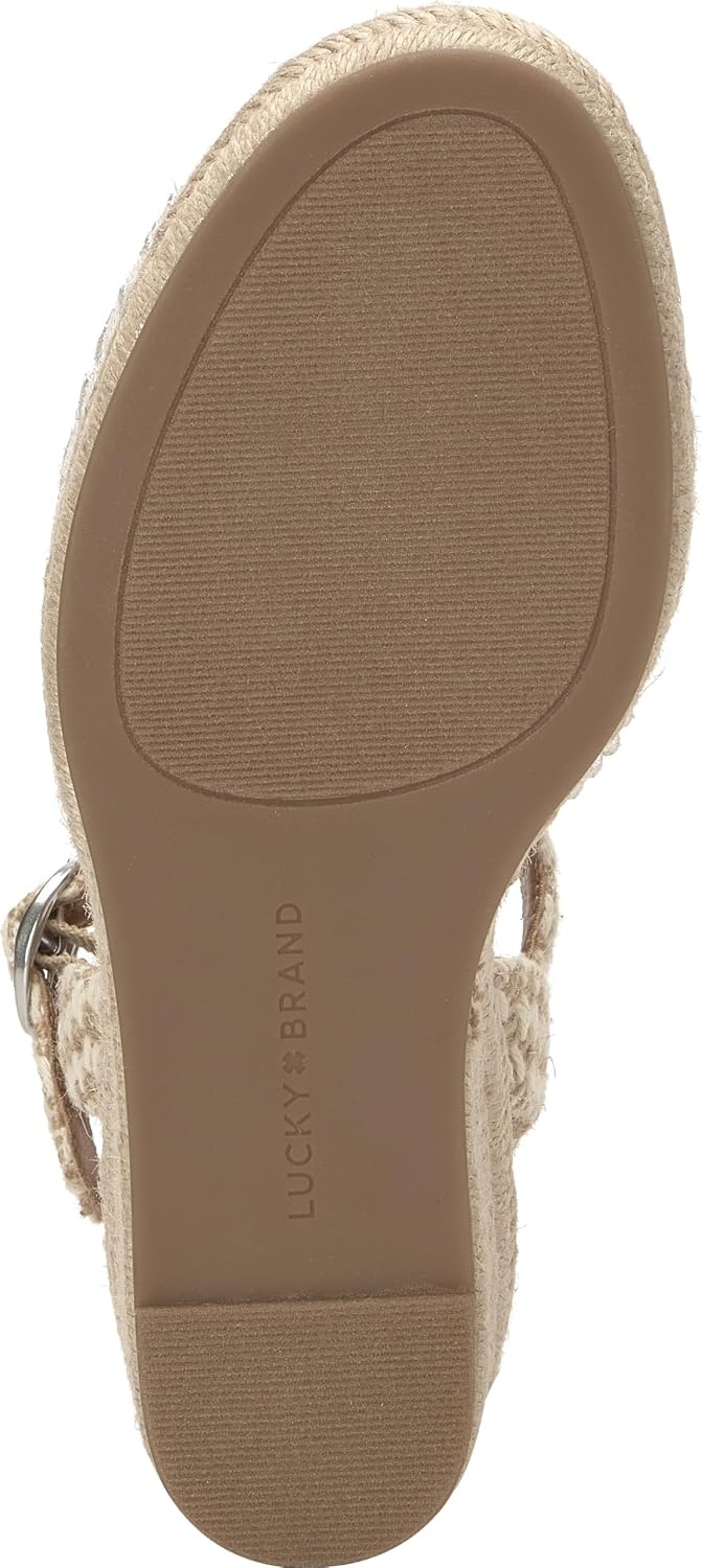 image:imageLucky Brand Coyna Floral Espadrille Wedge SandalsWhite