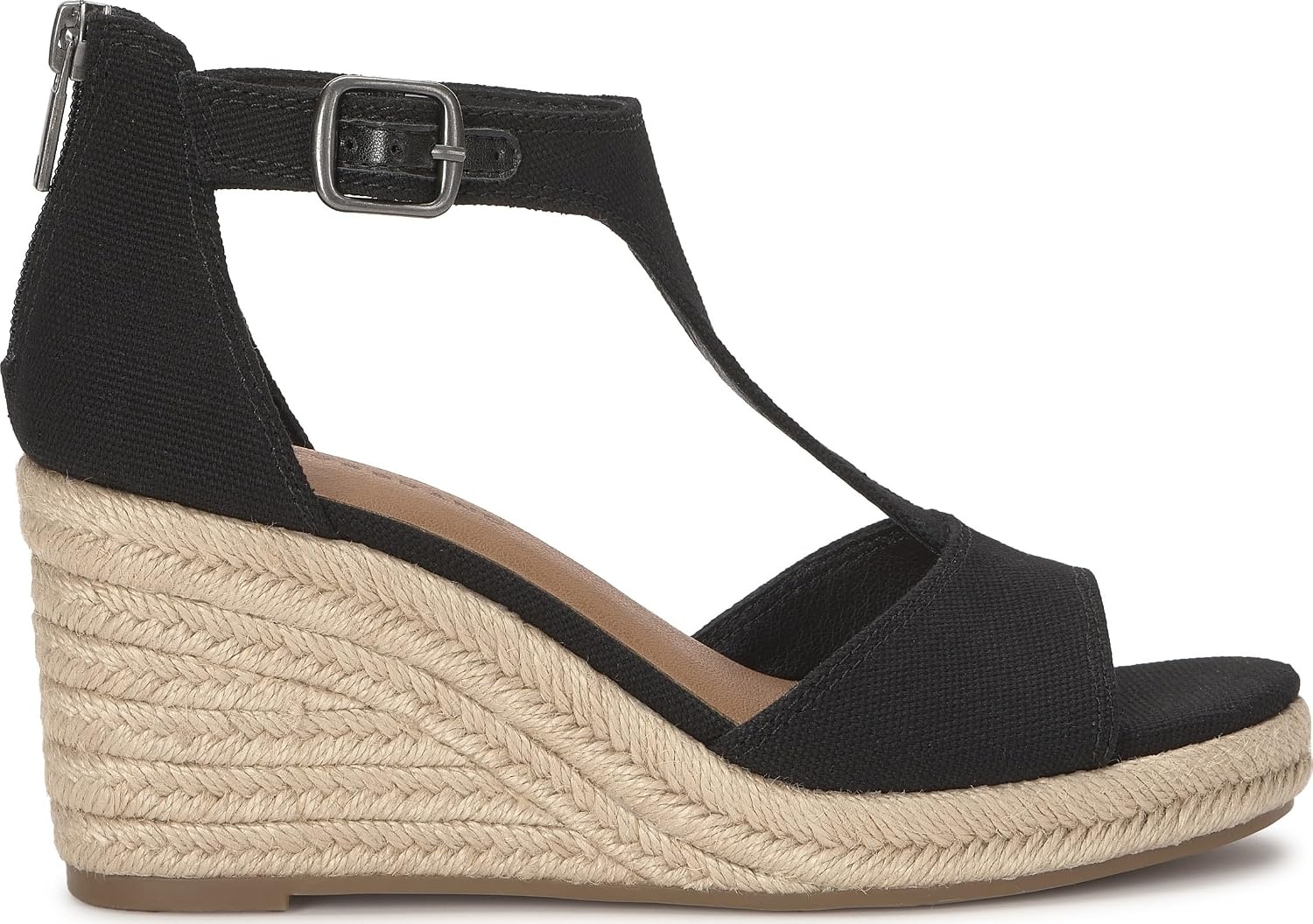 image:imageLucky Brand Cyleste TStrap Wedge SandalsBlack