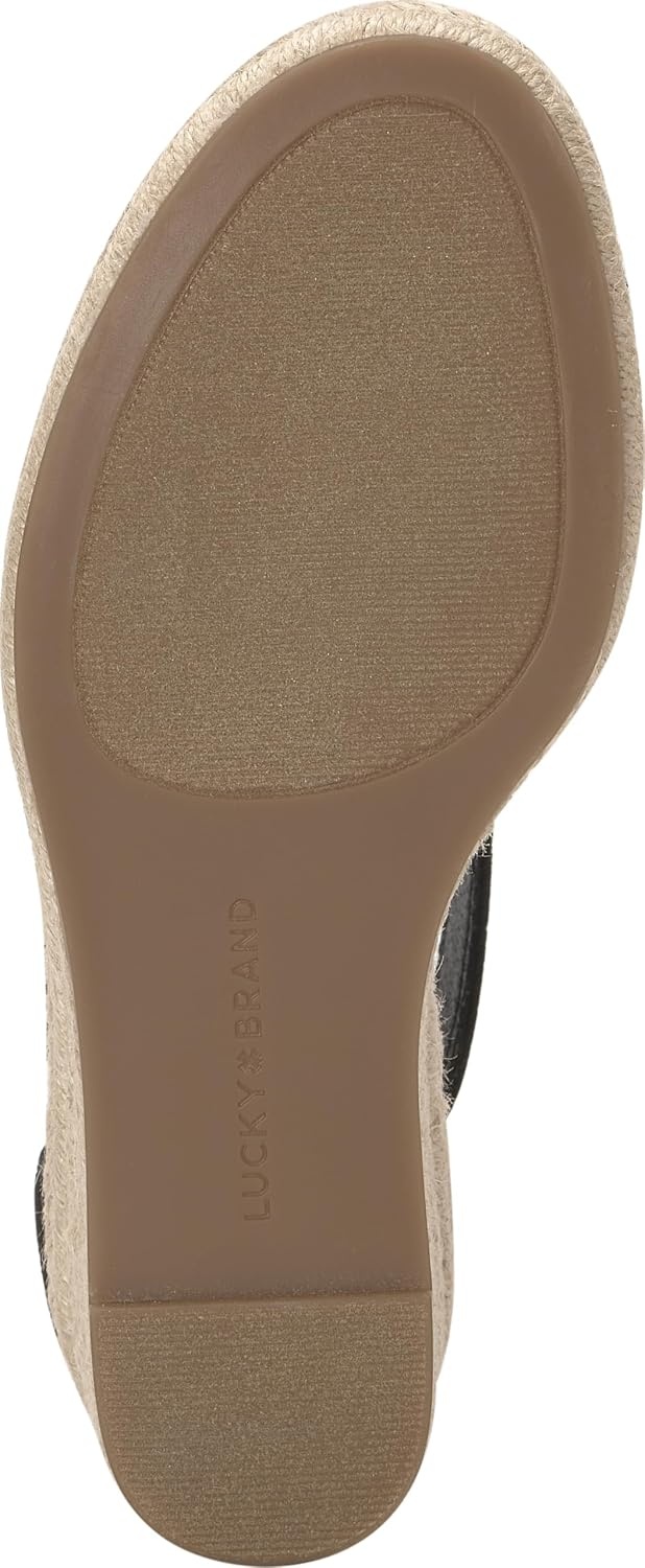 image:imageLucky Brand Cyleste TStrap Wedge SandalsBlack