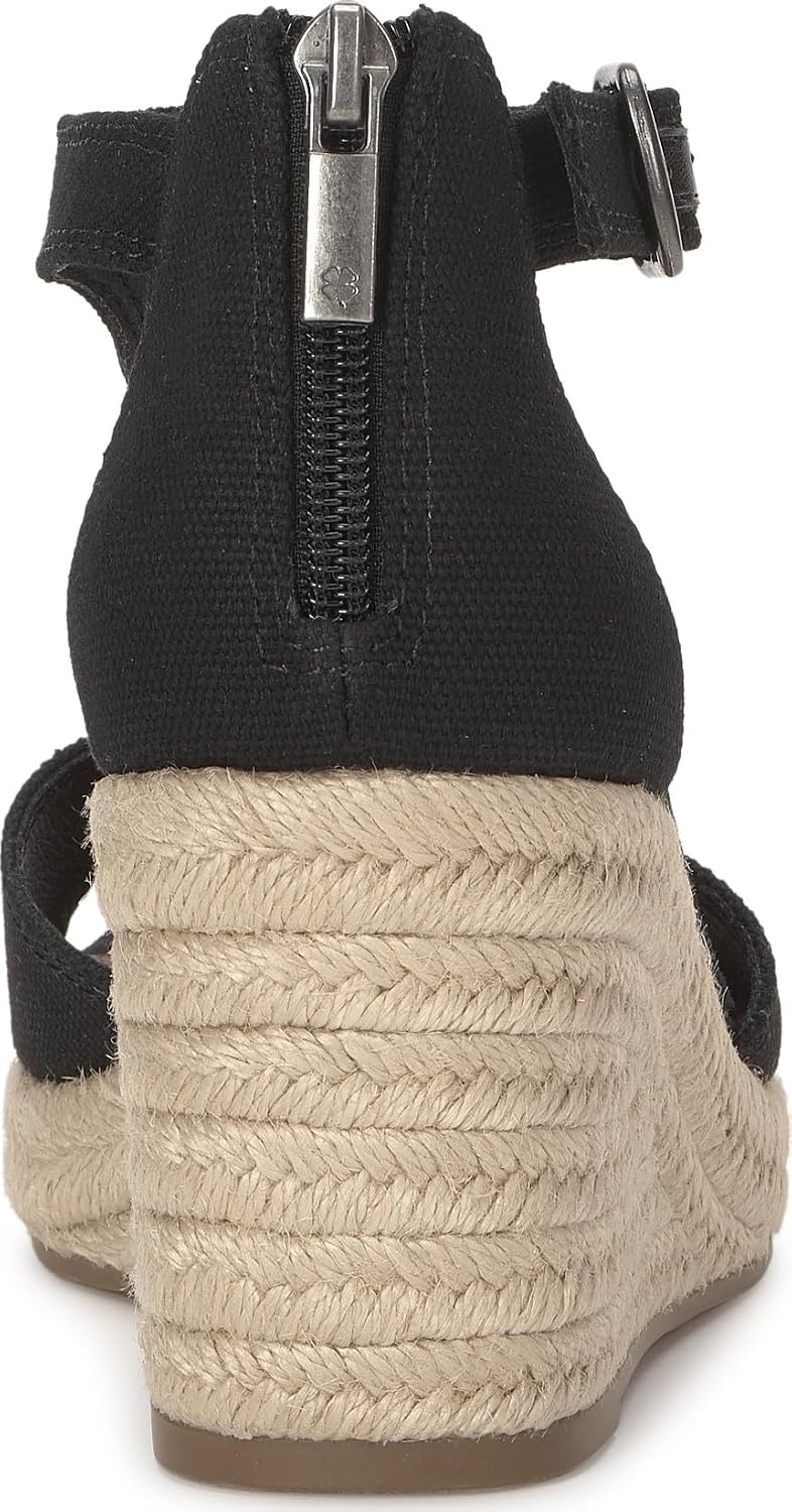image:imageLucky Brand Cyleste TStrap Wedge SandalsBlack