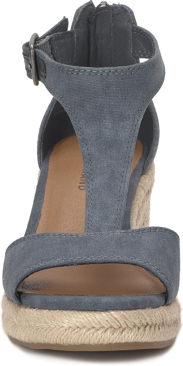 image:imageLucky Brand Cyleste TStrap Wedge SandalsNavy