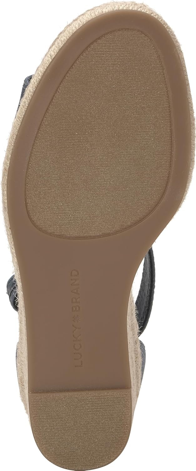 image:imageLucky Brand Cyleste TStrap Wedge SandalsNavy