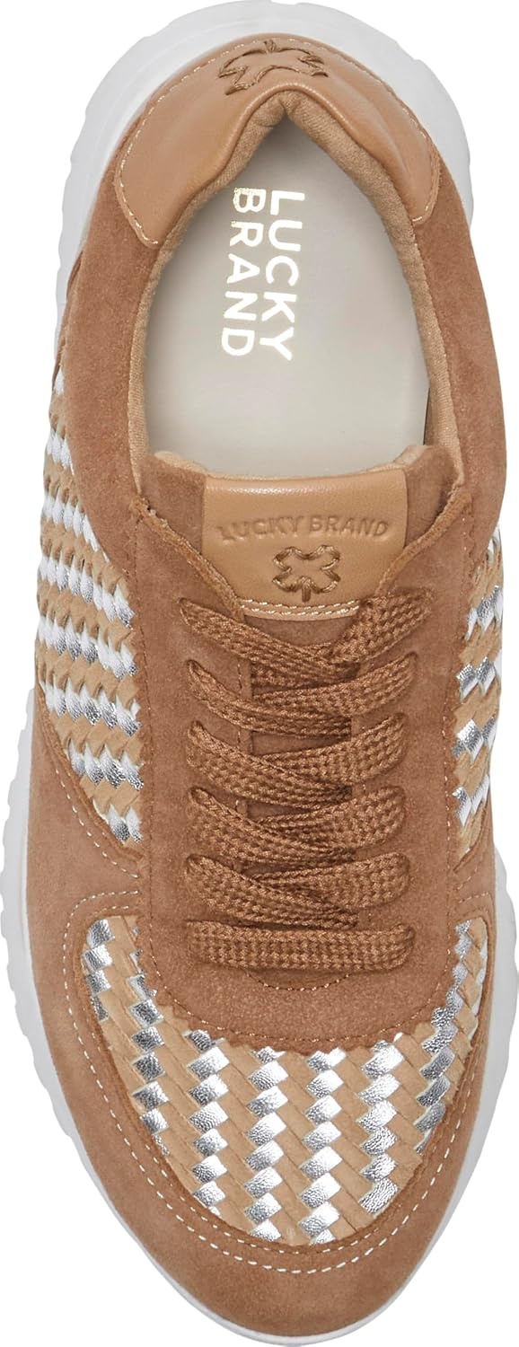 image:imageLucky Brand Deva Woven Leather SneakerTan