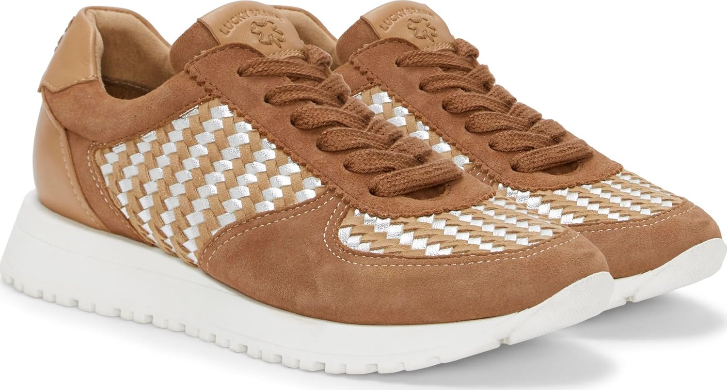 image:imageLucky Brand Deva Woven Leather SneakerTan
