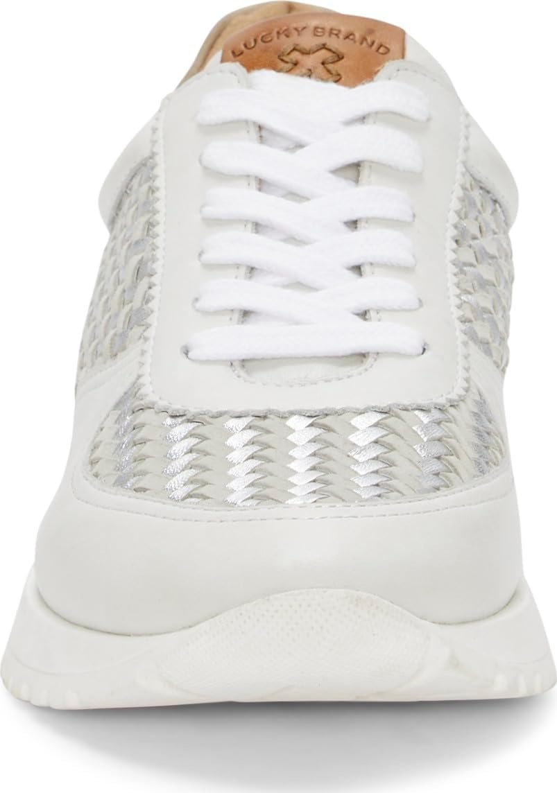 image:imageLucky Brand Deva Woven Leather SneakerWhite