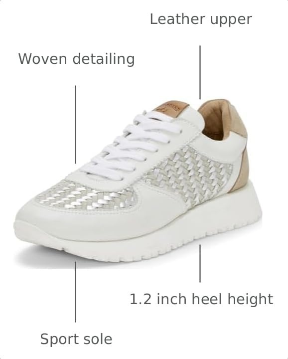image:imageLucky Brand Deva Woven Leather SneakerWhite