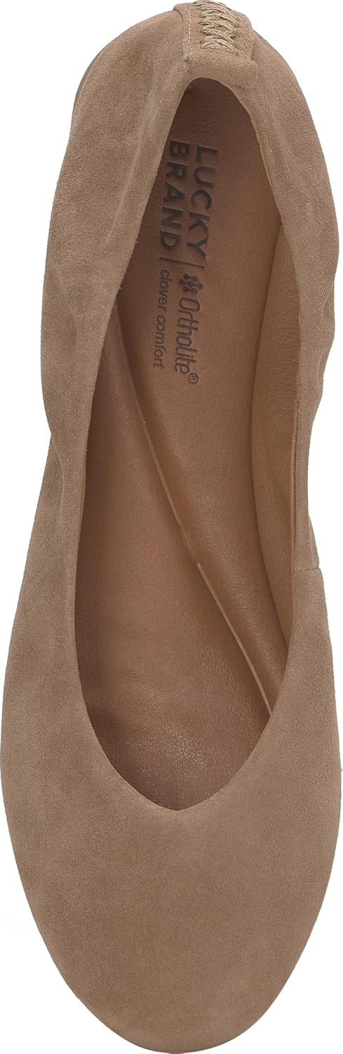 image:imageLucky Brand Emmielou Leather Ballet FlatPorcini