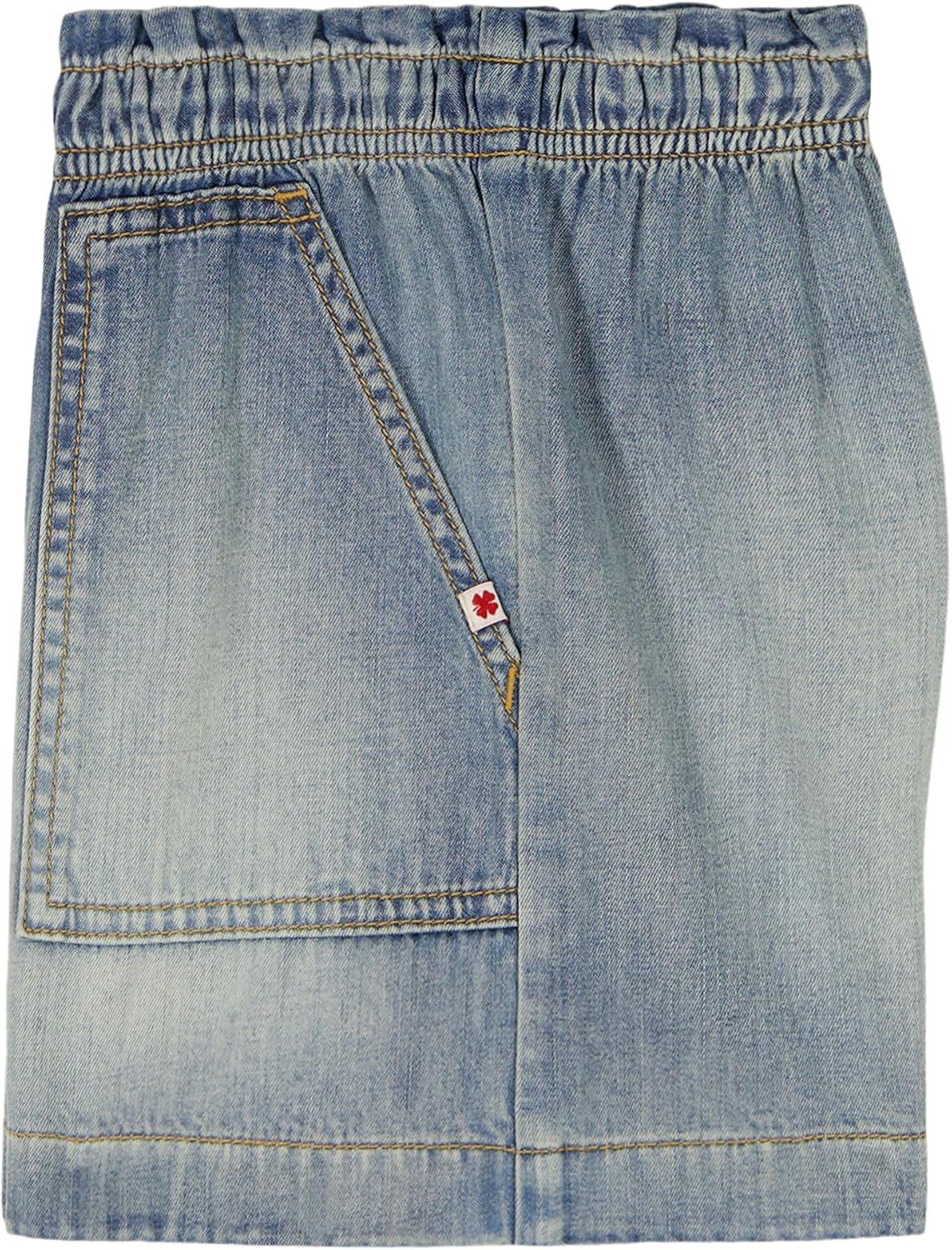image:imageLucky Brand Girls Pullon Relaxed Fit Denim Weekend Short Paperbag Waist Porkchop PocketsTori Wash