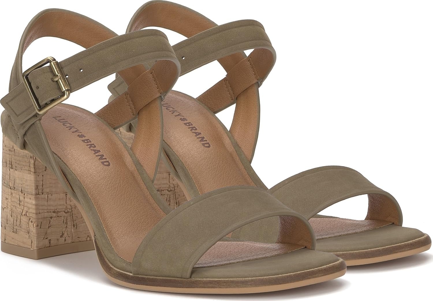 image:imageLucky Brand Hallia Ankle Strap SandalsCapers
