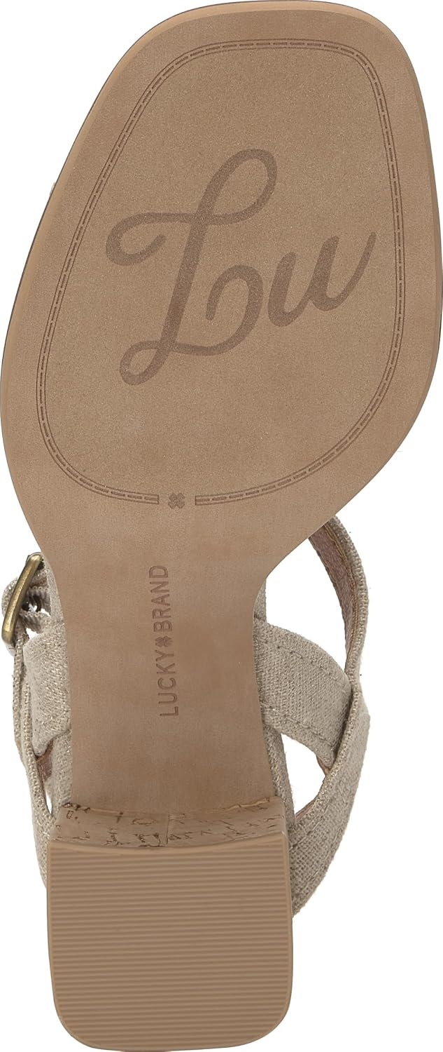 image:imageLucky Brand Hallia Ankle Strap SandalsNaturalPlatino