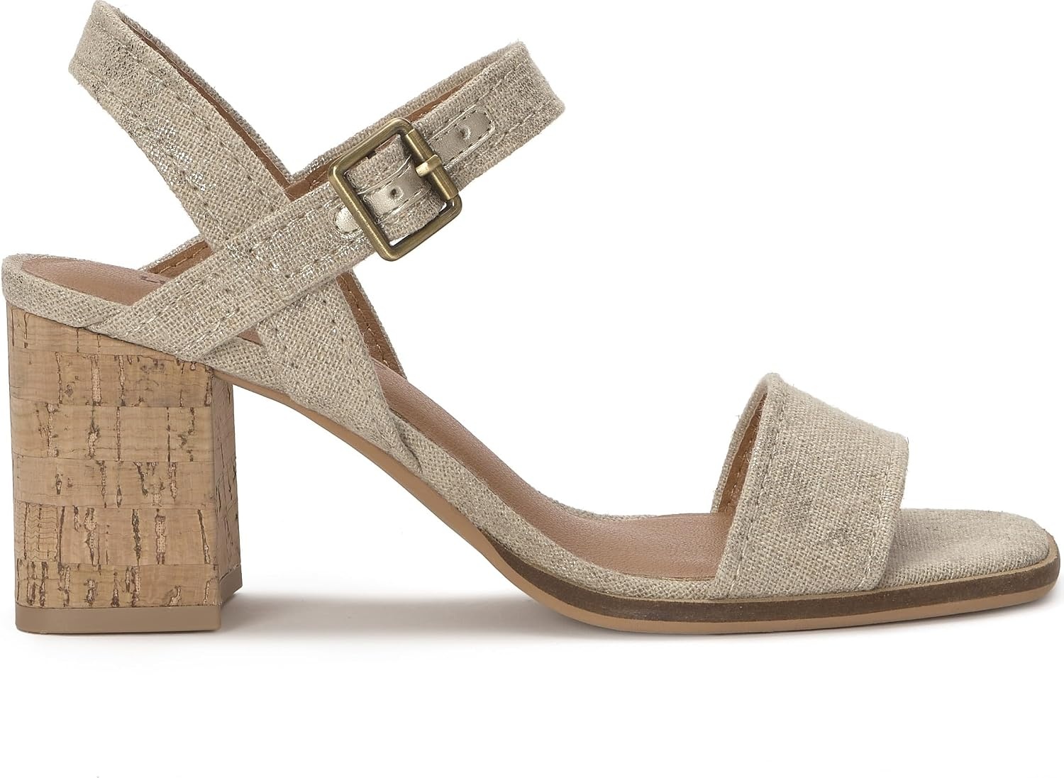 image:imageLucky Brand Hallia Ankle Strap SandalsNaturalPlatino