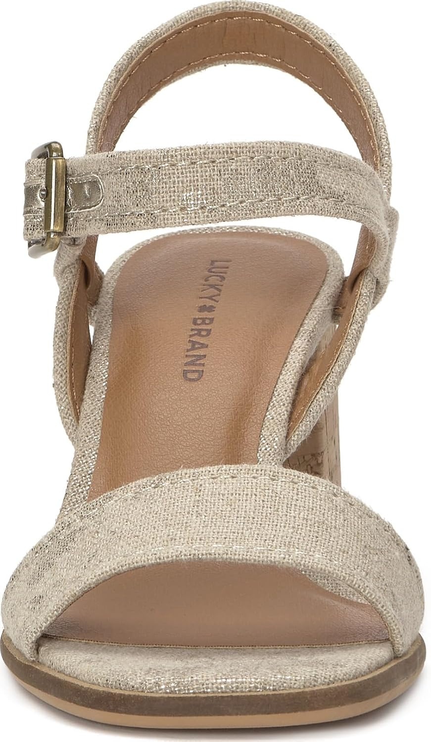 image:imageLucky Brand Hallia Ankle Strap SandalsNaturalPlatino