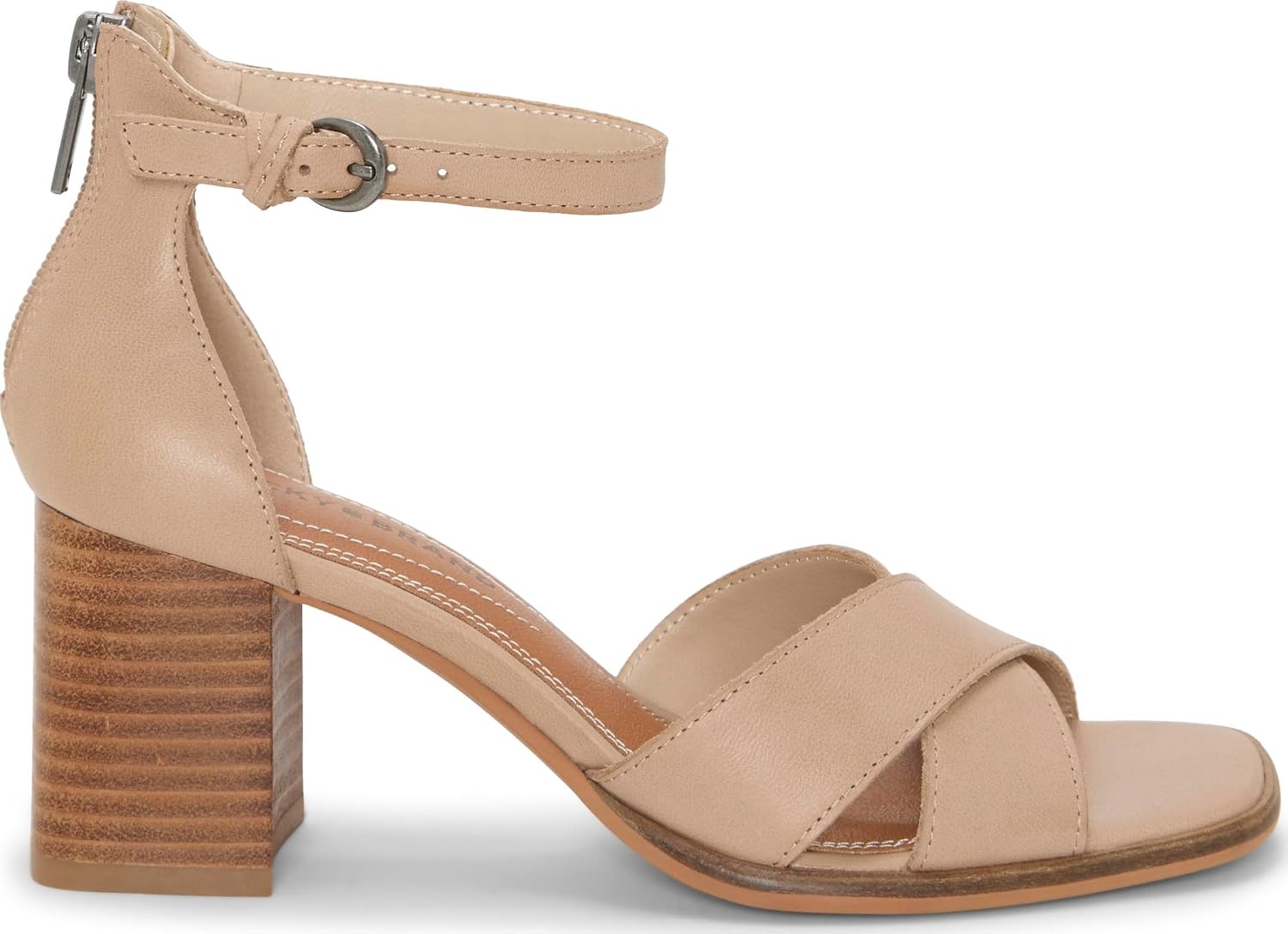 image:imageLucky Brand Herrika Cross Band High Heel SandalsSmoke Grey