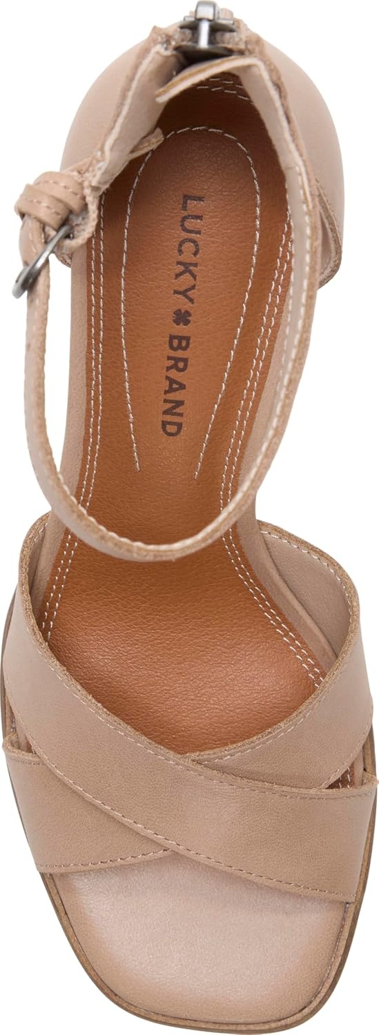 image:imageLucky Brand Herrika Cross Band High Heel SandalsSmoke Grey