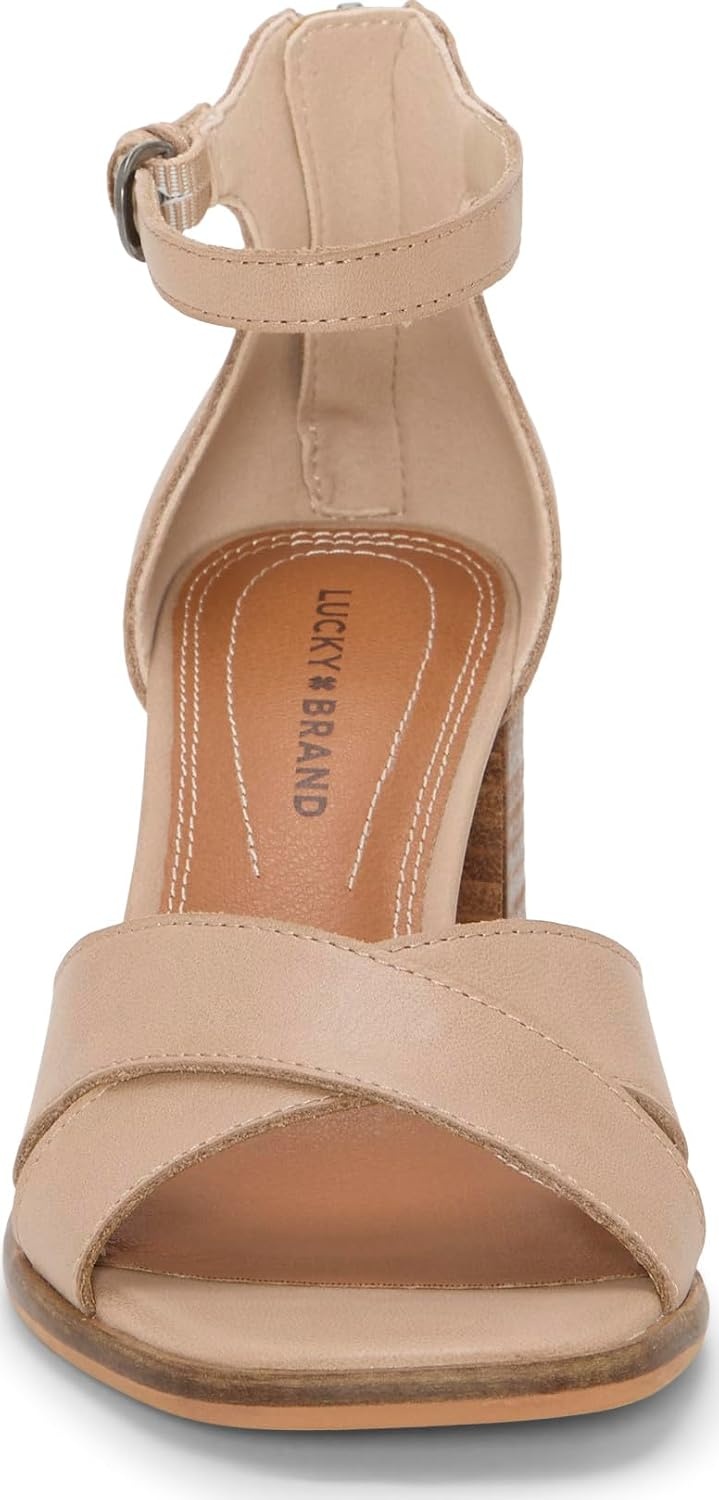 image:imageLucky Brand Herrika Cross Band High Heel SandalsSmoke Grey