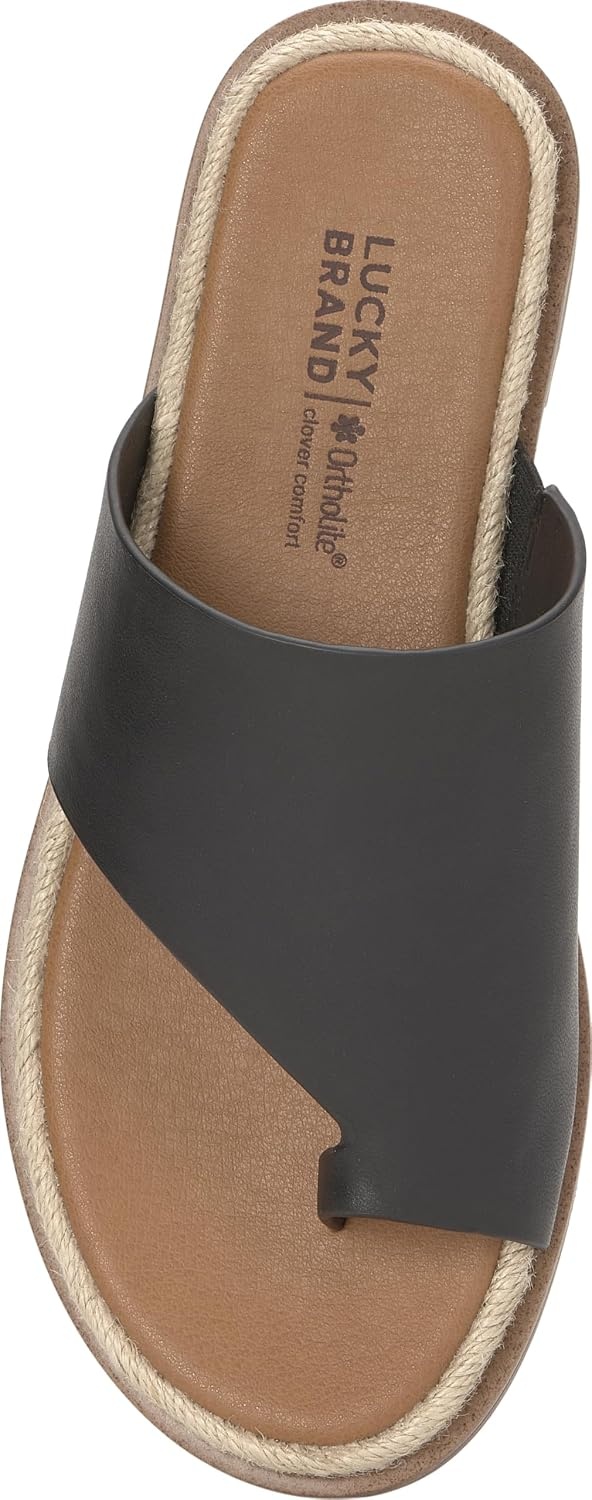 image:imageLucky Brand Kihly Toe Loop Flat SandalsBlack