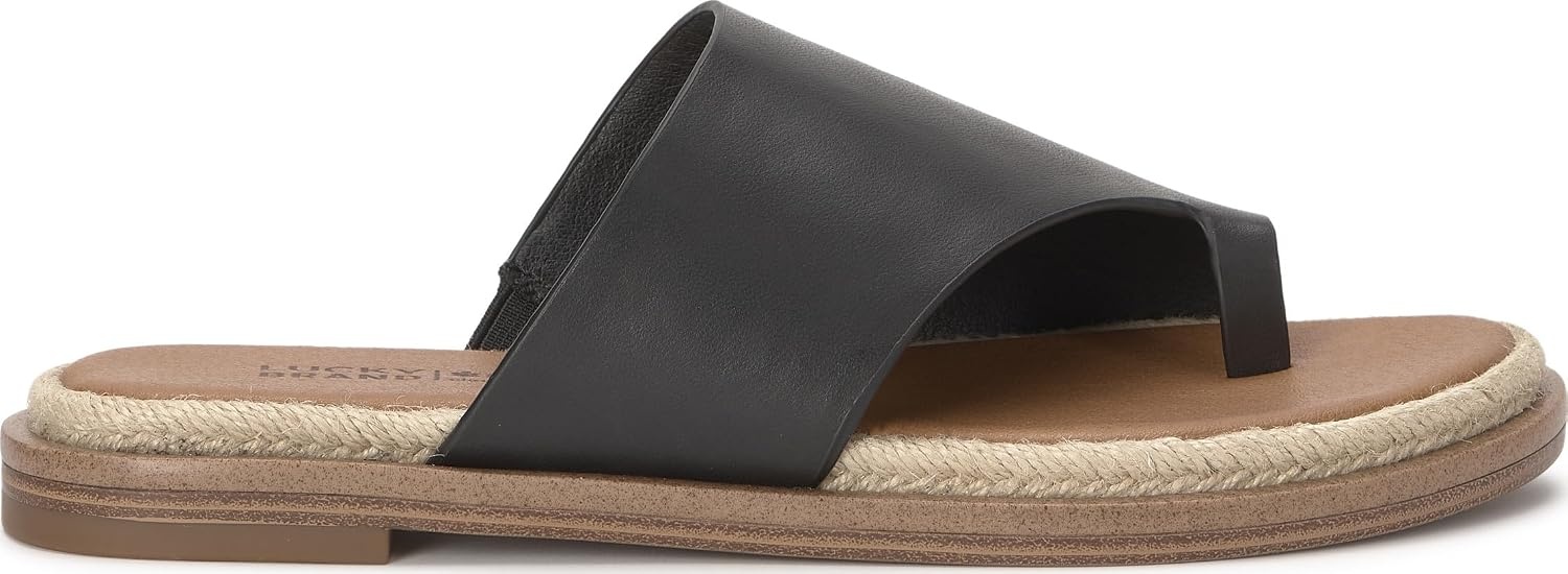 image:imageLucky Brand Kihly Toe Loop Flat SandalsBlack
