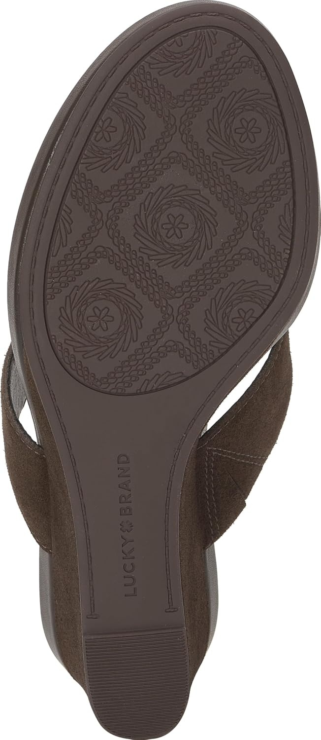 image:imageLucky Brand Libbie Wedge Thong SandalsChocolate