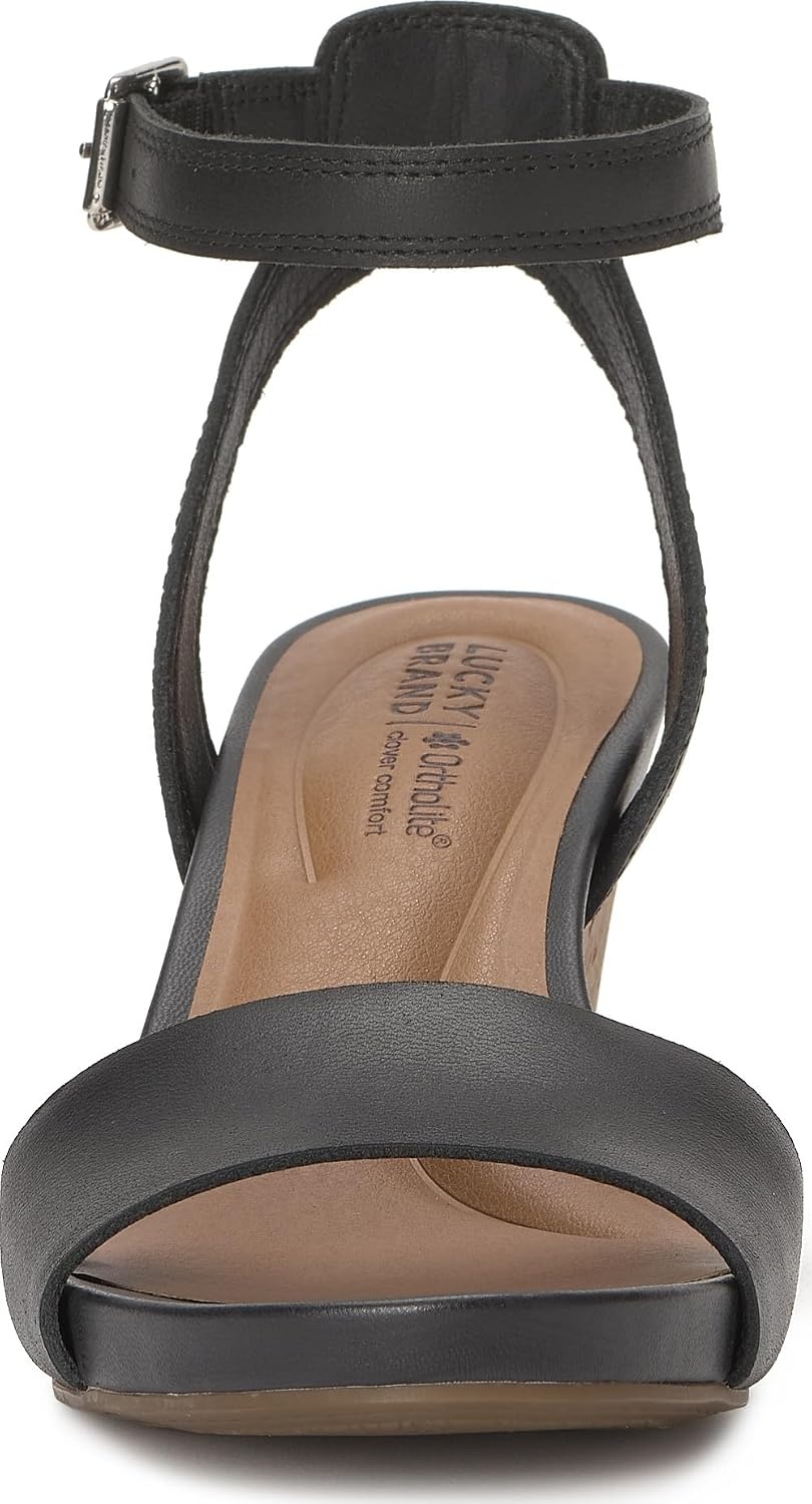 image:imageLucky Brand Lynda Cork Wedge SandalsBlack