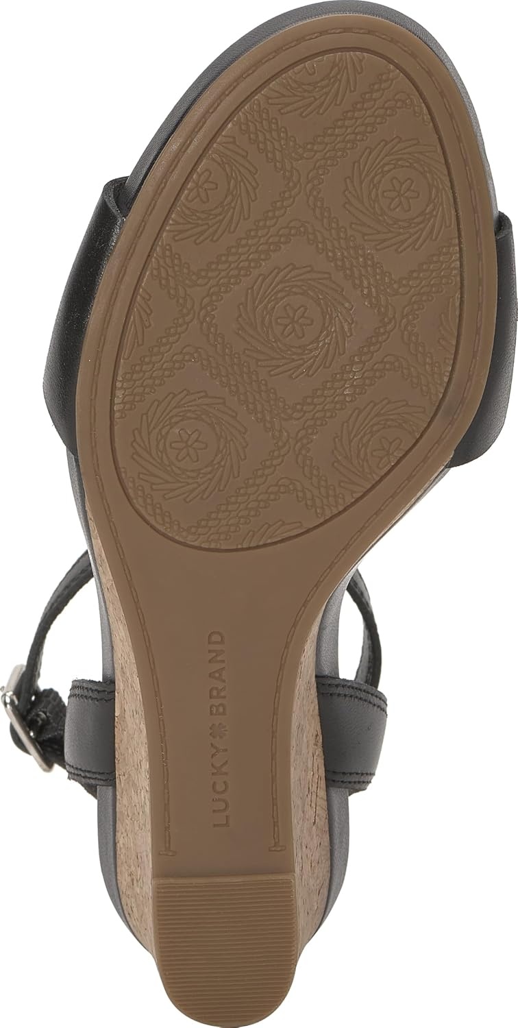 image:imageLucky Brand Lynda Cork Wedge SandalsBlack