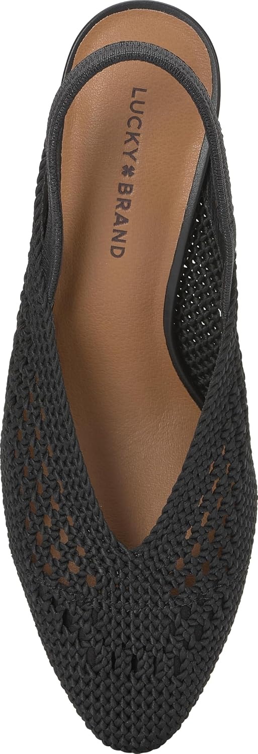 image:imageLucky Brand Melony Woven Slingback High HeelBlack