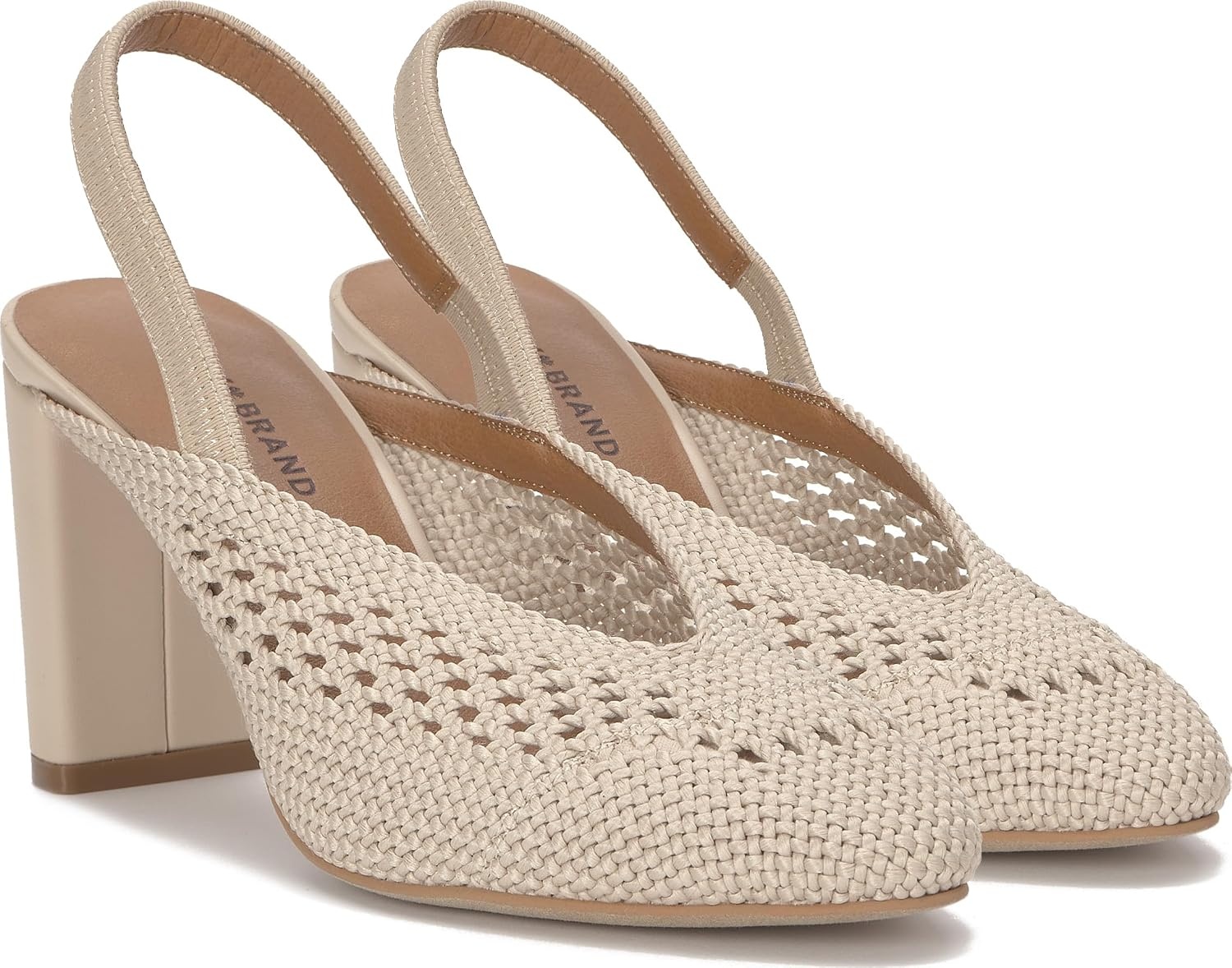 image:imageLucky Brand Melony Woven Slingback High HeelOffwhite