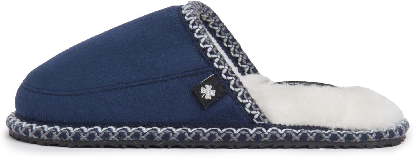 image:imageLucky Brand MicroSuede Memory Foam Boys Slippers Closed Toe Plush Lined House ShoesKids SlippersNavy