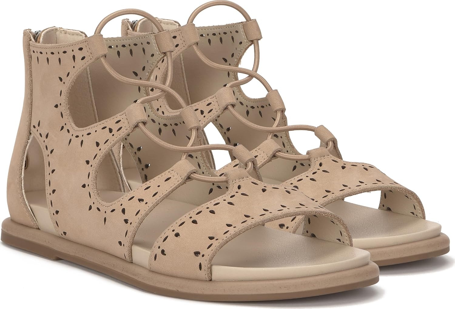 image:imageLucky Brand Sartea Perforated Gladiator SandalsDusty Sand