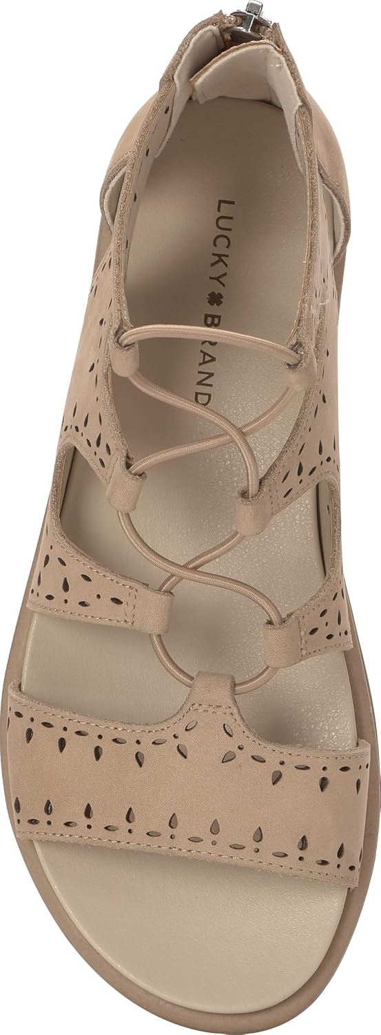image:imageLucky Brand Sartea Perforated Gladiator SandalsDusty Sand