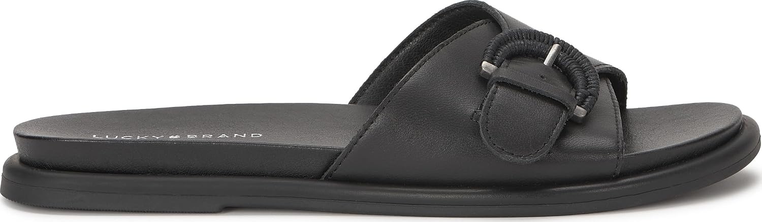 image:imageLucky Brand Suszie Buckle Flat SandalsBlack