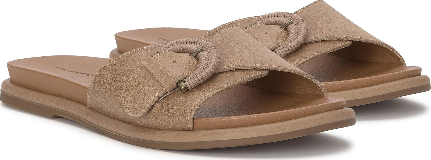image:imageLucky Brand Suszie Buckle Flat SandalsCortado