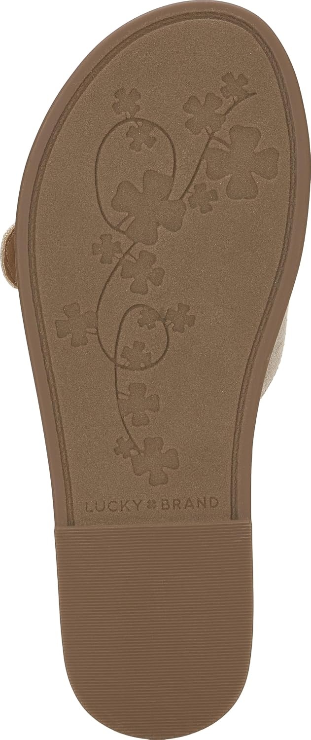 image:imageLucky Brand Suszie Buckle Flat SandalsNaturalPlatino