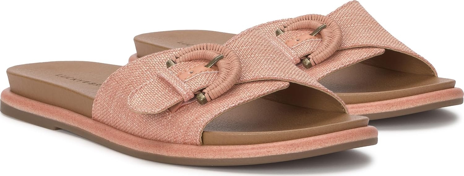 image:imageLucky Brand Suszie Buckle Flat SandalsRose