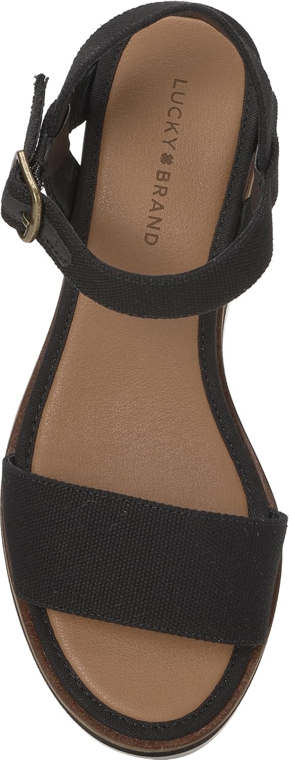 image:imageLucky Brand Temay Platform Wedge SandalsBlack