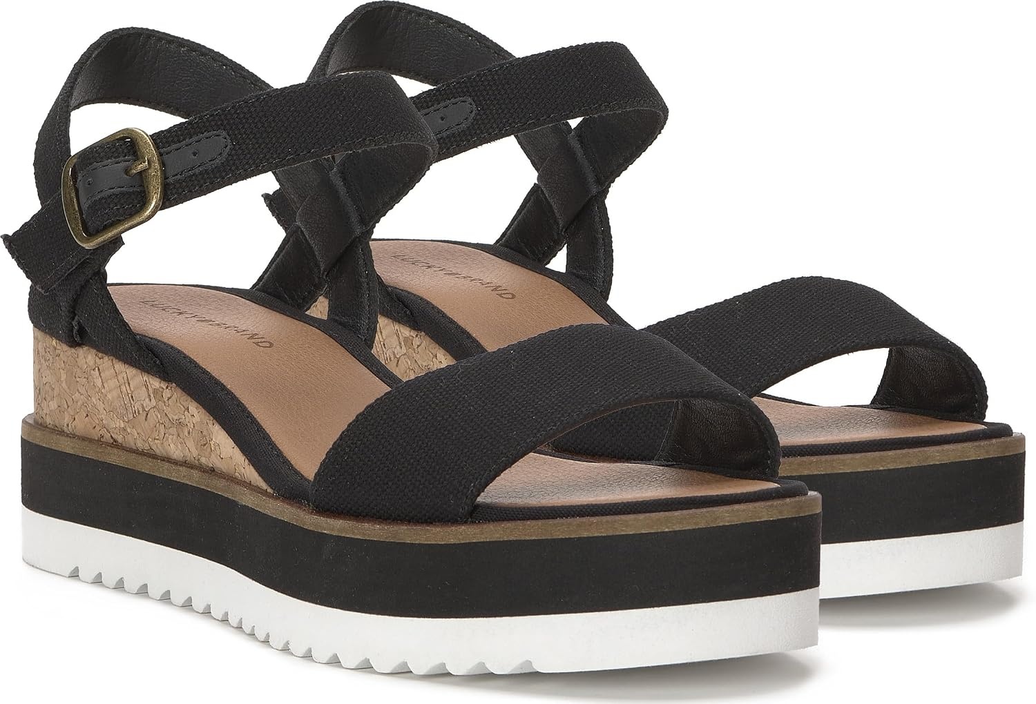 image:imageLucky Brand Temay Platform Wedge SandalsBlack